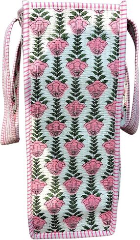 100% Cotton Quilted Tote Bag Flower Print Handmade Shoppping Bag & Grocery Bags Stylish Traver Bag in Saudi Arabia