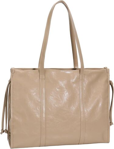 Tote Bags for Women Large PU Leather Drawstring Weekend Shopper Handbags Travel Purse in Kuwait
