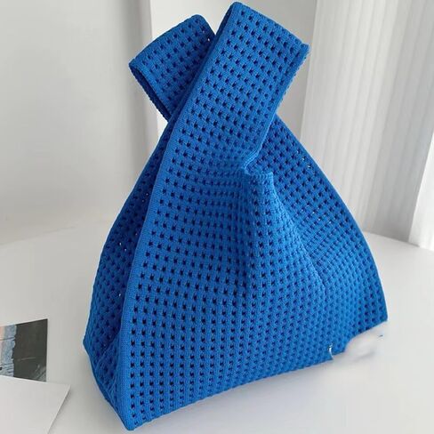 Small Crochet Tote Handbag for Women Small Wristlet Handbags Beach bags Vacation Knit Beach bags Women's Shoulder Handbags in Saudi Arabia