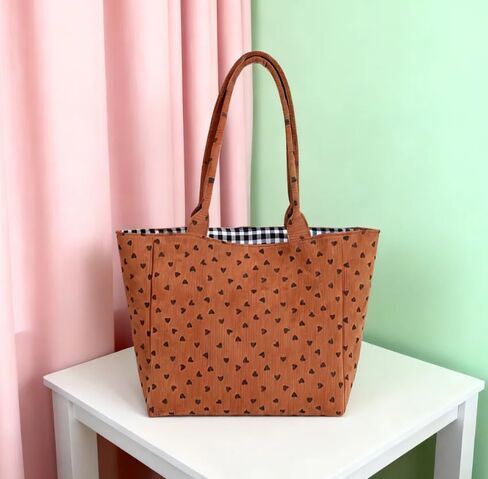 Women's Corduroy Tote Bag - Large Capacity Shoulder Handbag for Everyday Commuting & Casual Use in Saudi Arabia