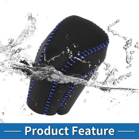 Anti-Slip Gear Shift Knob Cover Car Stick Shifting Handle Protector for Toyota Camry 2018-2024 Black Blue Faux Leather in Saudi Arabia