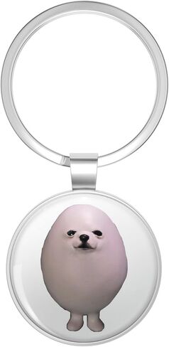 egg dog Stainless Steel Keychain with Ring in Saudi Arabia