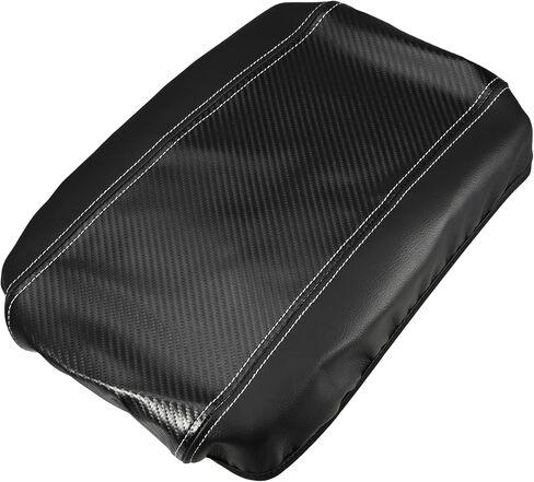 Car Center Console Seat Armrest Cover Interior Protective Lid Storage Covers Trim for Toyota Venza 2021-2023 Carbon Fiber Pattern Black Gray in Saudi Arabia