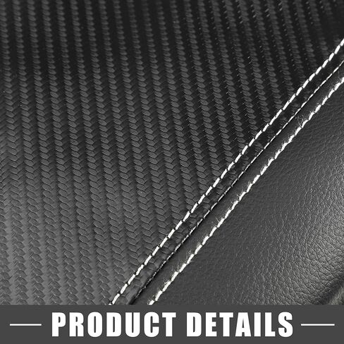 Car Center Console Seat Armrest Cover Interior Protective Lid Storage Covers Trim for Toyota Venza 2021-2023 Carbon Fiber Pattern Black Gray in Saudi Arabia