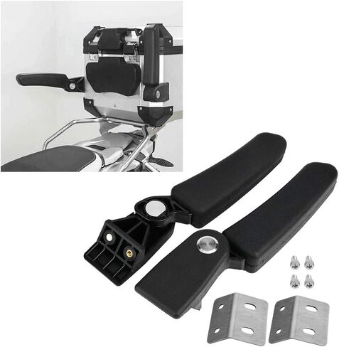 Motorcycle Box Armrest,Motorcycle Passenger Rear Folding Top Case Box Rear Seat Armrest Kit Compatible for in Kuwait