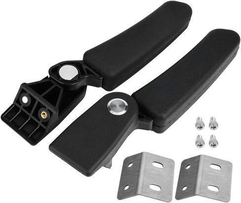 Motorcycle Box Armrest,Motorcycle Passenger Rear Folding Top Case Box Rear Seat Armrest Kit Compatible for in Kuwait