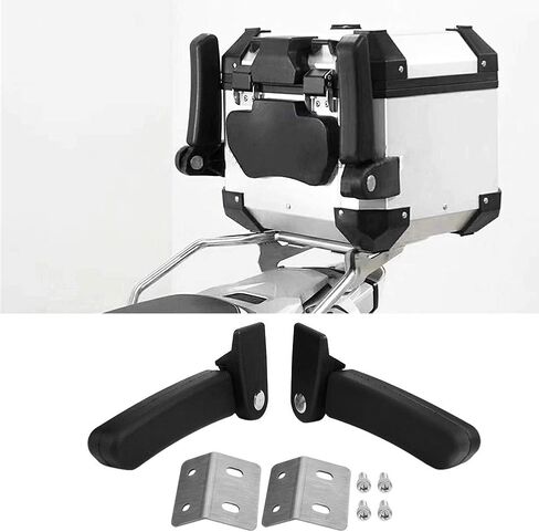 Motorcycle Box Armrest,Motorcycle Passenger Rear Folding Top Case Box Rear Seat Armrest Kit Compatible for in Kuwait
