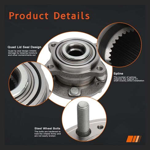 DRIVESTAR 513374 Front Wheel Hub & Bearing Assembly for Hyundai 19-23 Nexo, 15-19 Sonata, 16-21 Tucson, 20-22 for Hyundai Veloster N, for Kia 17-20 Cadenza, 16-20 Optima, 17-21 Sportage, 5 Lug w/o ABS in Saudi Arabia