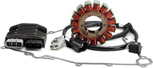 ملف الجزء الثابت Artudatech + منظم الجهد + حشية Assy لـ Kawasaki KRT800 Teryx4 2014-2023، لـ 21003-0166 21066-0771 11061-0728، أجزاء نظام شحن UTV جاهزة للطرق الوعرة in Saudi Arabia