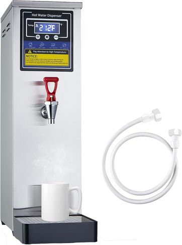 Hot Water Dispenser Commercial Water Boiler Electric Countertop Hot Water Machine Black 30L(8GAL)/Hour Step-heating Temperature Control 86-212°F for Boba Tea Coffee Office Restaurant 1600W in Saudi Arabia