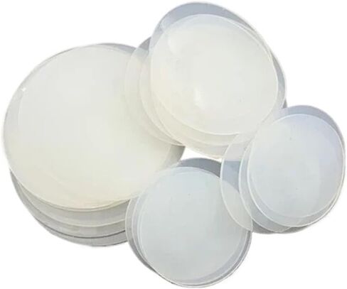 حشية سيليكون بيضاء مقاومة للصدمات، حشية مقاومة للماء، قطر الوسادة المسطحة 4 مم - 104 مم، 10 قطع (18 مم × 1 مم) in Kuwait