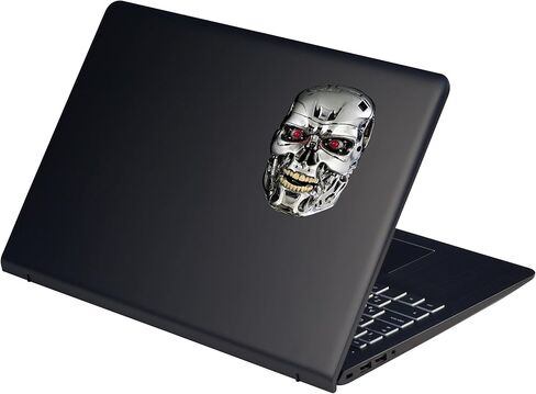 Elektroplate Officially Licensed Terminator Cyborg Automotive Decal 2.75" x 4.5" | Premium All-Weather Scary Classic Movie Vinyl Sticker for Cars, Trucks, Cooler, Laptops, and More | Made in The USA in Saudi Arabia