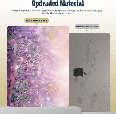 for MacBook Air M4 M3 M2 13 inch Case 2025 2024 2023 2022 Release Model A3240 A3113 A2681,Elegant Design Durable Plastic Laptop Hard Case for Mac Air 13.6,Purple Wildflower in Kuwait