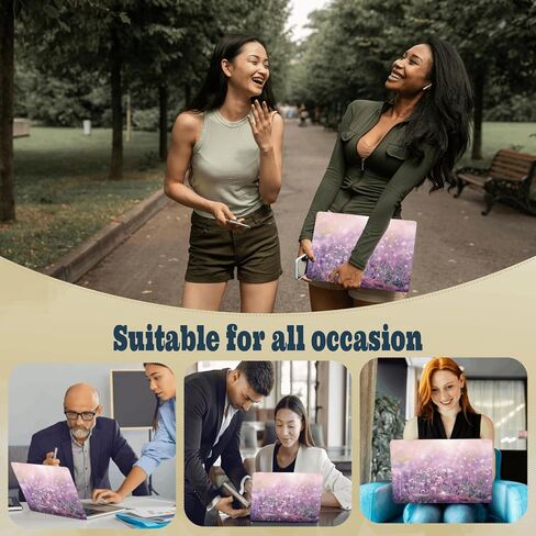 for MacBook Air M4 M3 M2 13 inch Case 2025 2024 2023 2022 Release Model A3240 A3113 A2681,Elegant Design Durable Plastic Laptop Hard Case for Mac Air 13.6,Purple Wildflower in Kuwait