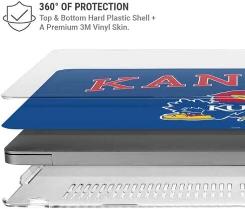 حافظة Skinit + غلاف متوافق مع جهاز MacBook Pro مقاس 16 بوصة (2021) - تصميم مرخص رسميًا من جامعة كانساس in Kuwait