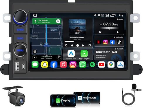 Android 12 Car Radio Stereo for Ford F150 2004-2008: Upgrade 5GWIFI 1280 * 800 7" Touchscreen Replacement for F250 F350 2006-2014 with Carplay/Android Auto Bluetooth 5.0 Backup Camera GPS in Kuwait