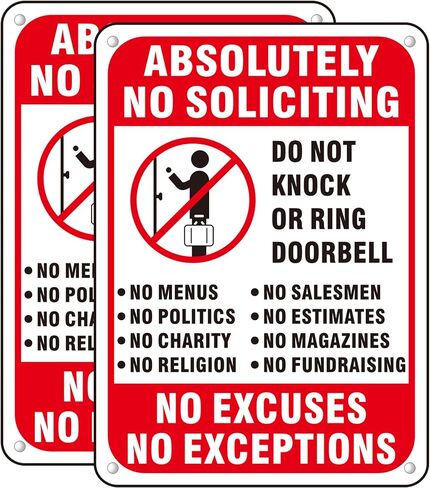 (عبوتان) لا توجد علامة التماس للمنزل، لا توجد علامة التماس للباب الأمامي، لا استثناءات ولا أعذار لافتات معدنية من الألومنيوم للفناء (أبيض/أسود، 10 × 7 بوصات) in Kuwait