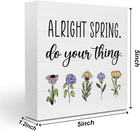 علامة الربيع ديكور زينة الربيع للمنزل حسنا علامة الربيع زهرة ديكور الأزهار فن الزينة منضدية الجرف مكتب ديكور الربيع ديكور المنزل هدايا للنساء in Kuwait