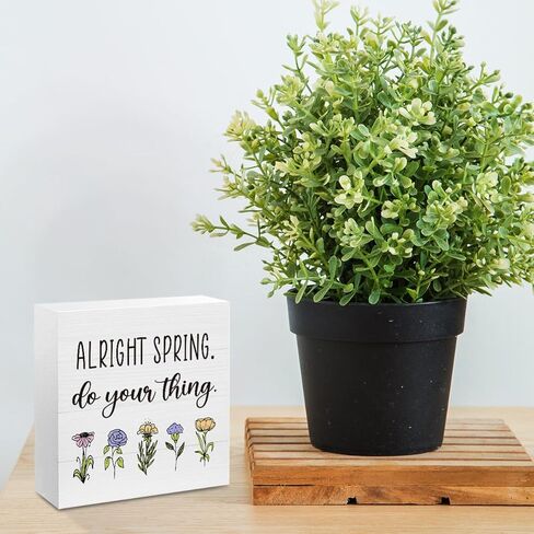 علامة الربيع ديكور زينة الربيع للمنزل حسنا علامة الربيع زهرة ديكور الأزهار فن الزينة منضدية الجرف مكتب ديكور الربيع ديكور المنزل هدايا للنساء in Kuwait