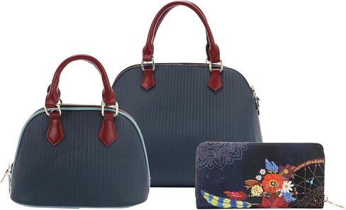 Nicole Lee Dream Comes True 3 Piece Set, Handbag, Crossbody, Wallet, Pebbled Vegan Leather, Gold-tone Hardware, Zip Closure, Fall (DREAM COMES TRUE) in Kuwait