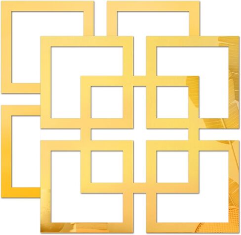 Set of 2 Gold Wall Mirrors, Decorative Wall Mounted Mirrors 11.8″ x 11.8″, Gold Wall Decor for Bedroom Living Room Bathroom Entryway in Saudi Arabia