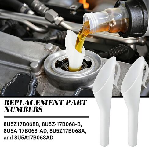 2PCS Automotive Capless Gas Tank Funnel, Car Refueling Funnel, Leak-Proof Fuel Tank Funne for Ford Focus F150 Mercury Lincoln Mountaineer Mariner, OEM#8U5A-17B068-EB 1782177 1833948 2050651 in Kuwait