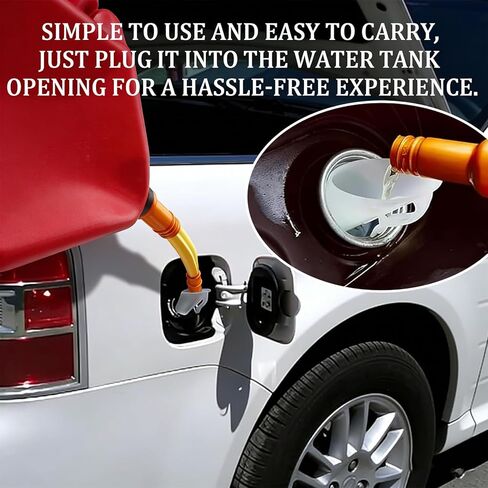 2PCS Automotive Capless Gas Tank Funnel, Car Refueling Funnel, Leak-Proof Fuel Tank Funne for Ford Focus F150 Mercury Lincoln Mountaineer Mariner, OEM#8U5A-17B068-EB 1782177 1833948 2050651 in Kuwait