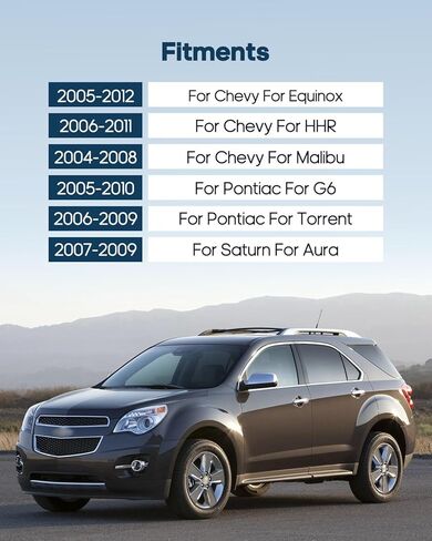 ECCPP Exterior Door Handle 2005-2012 for Chevy for Equinox,2006-2011 for Chevy for HHR Outer Replacement Front Right Rear Left or Right Door Handle 1 PC Black 22729814-PFM, GM1310184 in Saudi Arabia