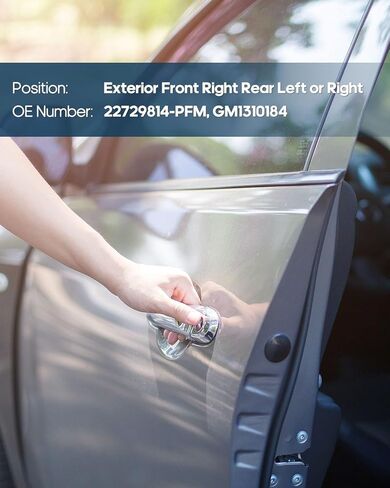 ECCPP Exterior Door Handle 2005-2012 for Chevy for Equinox,2006-2011 for Chevy for HHR Outer Replacement Front Right Rear Left or Right Door Handle 1 PC Black 22729814-PFM, GM1310184 in Saudi Arabia