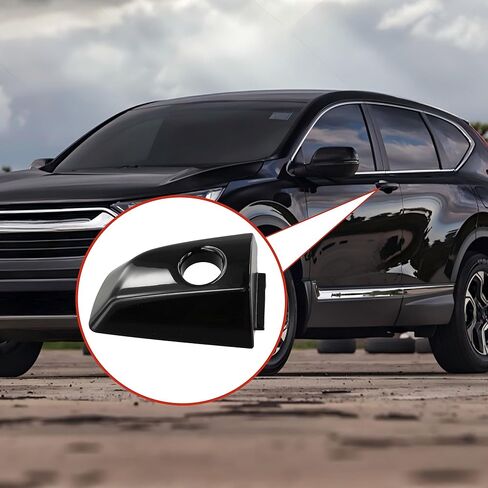 Front Left Outer Door Handle Lock Cylinder Cover for Honda CR-V 2017-2022 Driver Side Handle Cover with Hole Replace 72187-TLC-A11 1Pcs Black in Kuwait