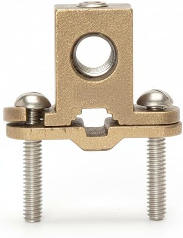 Morris Products Heavy Duty Ground Clamp For Connecting Grounding Conductor to Water Pipes, Copper Tubing, Rebar, Ground Rods 1/2-1 Water Pipe, Ground Rod Range, 8-4/0 Wire Range, (91610) in Kuwait