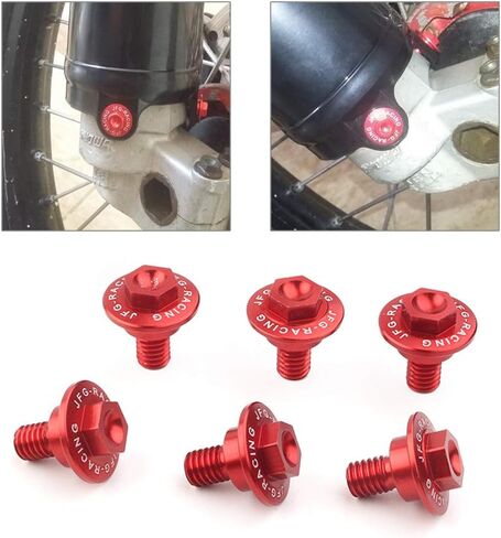 CNxinn10 Motor Front Fork Guard Bolts Screw 6 pcs CNC for HONDA CR125/250 97-07, CRF250R 04-19, 450R 02-19, 250X 04-18, 450X 05-18 in Saudi Arabia