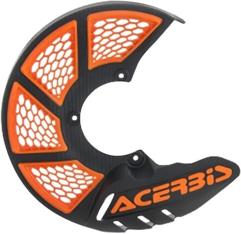 Acerbis X-Brake Vented Front Disc Cover with Mounting Kit Black/Orange for KTM 250 XC-W (E-Start) 2016-2018 in Saudi Arabia