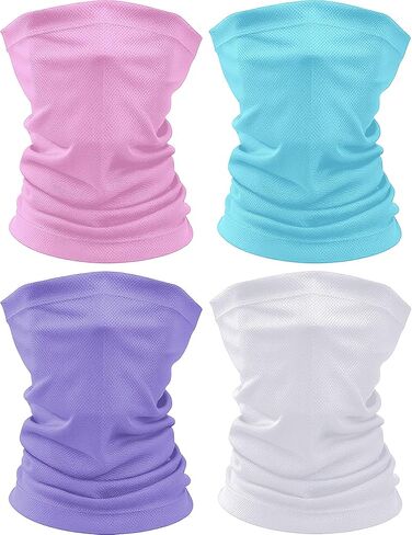 4 Pieces Neck Gaiter Face Scarf Mask Dust Sun Protection Thin Breathable Neck Gaiter Windproof() in Saudi Arabia