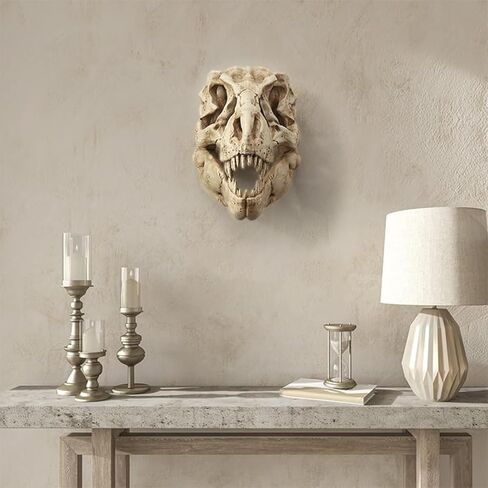 Museum-Quality T-Rex Dinosaur Skull Wall Mount - 3D Resin Replica Decor for Home, Office & Kids Room | Realistic Prehistoric Dinosaur Wall Art in Saudi Arabia