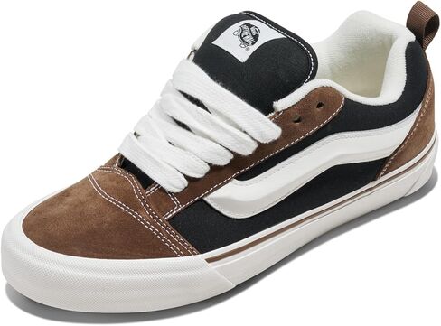 Vans Unisex Knu Skool Shoe - '90s Retro Puffy Fashion Sneakers for Men & Women, Nineties Black/Brown, 8.5 in Saudi Arabia