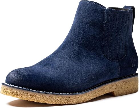 Men's Welted Suede Leather Chelsea Boots Lightweight Rubber Foam Sole Casual Ankle Boot in Saudi Arabia