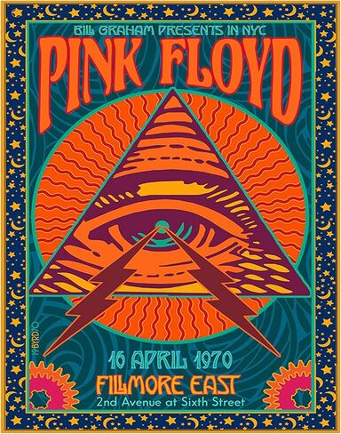 Vintage Concert Poster 11x14 - Psychedelic Rock Music Wall Art - Retro 70s Home Decor - Classic Rock Band Wall Art - Music Room Decoration - UNFRAMED in Kuwait