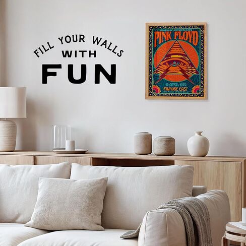 Vintage Concert Poster 11x14 - Psychedelic Rock Music Wall Art - Retro 70s Home Decor - Classic Rock Band Wall Art - Music Room Decoration - UNFRAMED in Kuwait