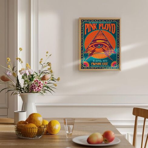 Vintage Concert Poster 11x14 - Psychedelic Rock Music Wall Art - Retro 70s Home Decor - Classic Rock Band Wall Art - Music Room Decoration - UNFRAMED in Kuwait