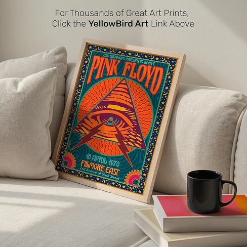 Vintage Concert Poster 11x14 - Psychedelic Rock Music Wall Art - Retro 70s Home Decor - Classic Rock Band Wall Art - Music Room Decoration - UNFRAMED in Kuwait