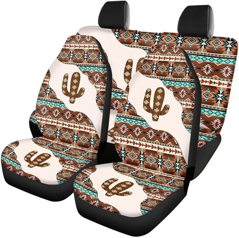 أغطية مقاعد السيارة ذات العلم الأمريكي القديم من SEANATIVE مجموعة كاملة من 4 إكسسوارات داخلية للسيارات قابلة للتمدد مقاومة للغبار تناسب معظم السيارات والشاحنات وسيارات الدفع الرباعي in Kuwait