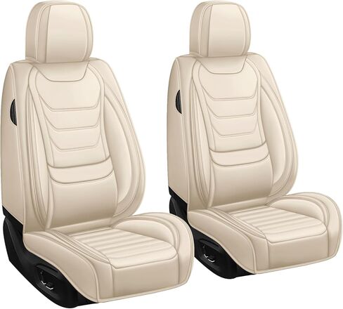 JWLK Seat Covers for Lexus RX 350 2007-2025, Anti-Slip Breathable Seat Covers for Cars, Luxury Nappa Leather Automotive Seat Covers Sets Compatible with Airbag (Standard 5 Seats, Beige) in Saudi Arabia