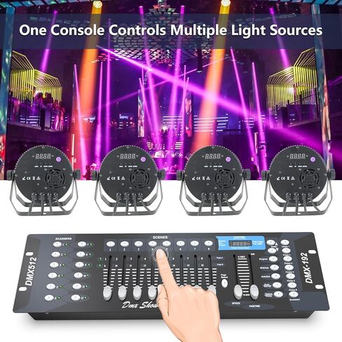 192 DMX تحكم DMX ضوء تحكم DMX تحكم لأضواء دي جي شريط حفلة ديسكو نادي أضواء للمسرح in Kuwait