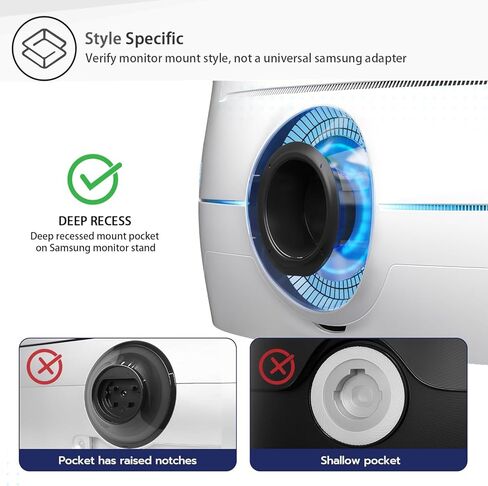 IFCASE Quick Attach VESA Adapter Plate Bracket for Samsung Neo G9, G65B, G70A, G75T, G85NB, CRG9, CHG9, CHG90, and Odyssey G9 Monitors (Black) in Kuwait