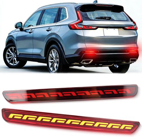 Full Lens LED Rear Reflector Bumper Fog Light Assembly kit for Honda CRV CR-V 2023-2025,Turn Signal Light&Brake Light & Daytime Running Light,2 PCS (RED HOUSING) in Saudi Arabia