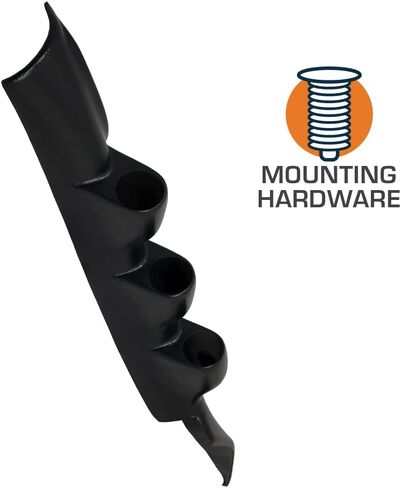 GlowShift Black Triple Pillar Gauge Pod Compatible with Pontiac Trans Am T-Top 1993-2002 - ABS Plastic - Mounts (3) 2-1/16" (52mm) Gauges to Vehicle's A-Pillar in Saudi Arabia