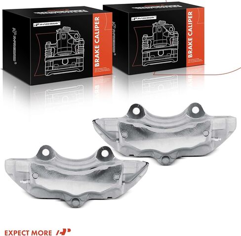 A-Premium Disc Brake Calipers Assembly Without Bracket Compatible with Porsche Cayenne 2003-2004, 2005-2006 3.2L, 2008-2010 3.6L & Volkswagen Touareg 2004-2005 - Front Side in Saudi Arabia