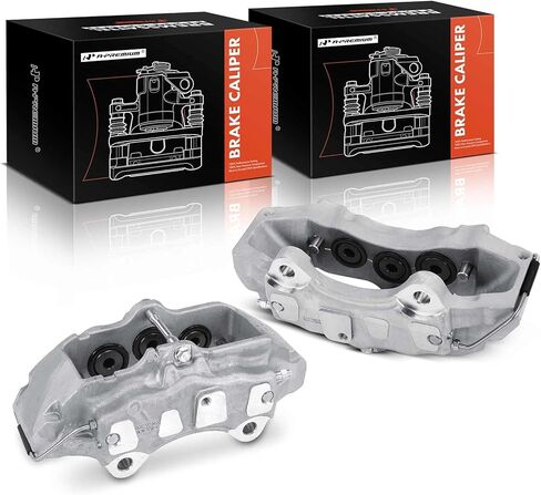 A-Premium Disc Brake Calipers Assembly Without Bracket Compatible with Porsche Cayenne 2003-2004, 2005-2006 3.2L, 2008-2010 3.6L & Volkswagen Touareg 2004-2005 - Front Side in Saudi Arabia