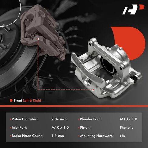 A-Premium Disc Brake Caliper Assembly with Bracket Compatible with Mercedes-Benz W117 Series CLA250 2014-2019, W156 Series GLA250 2015-2020, B250 2013-2019 - Front Driver and Passenger Side in Saudi Arabia